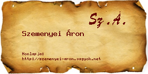 Szemenyei Áron névjegykártya